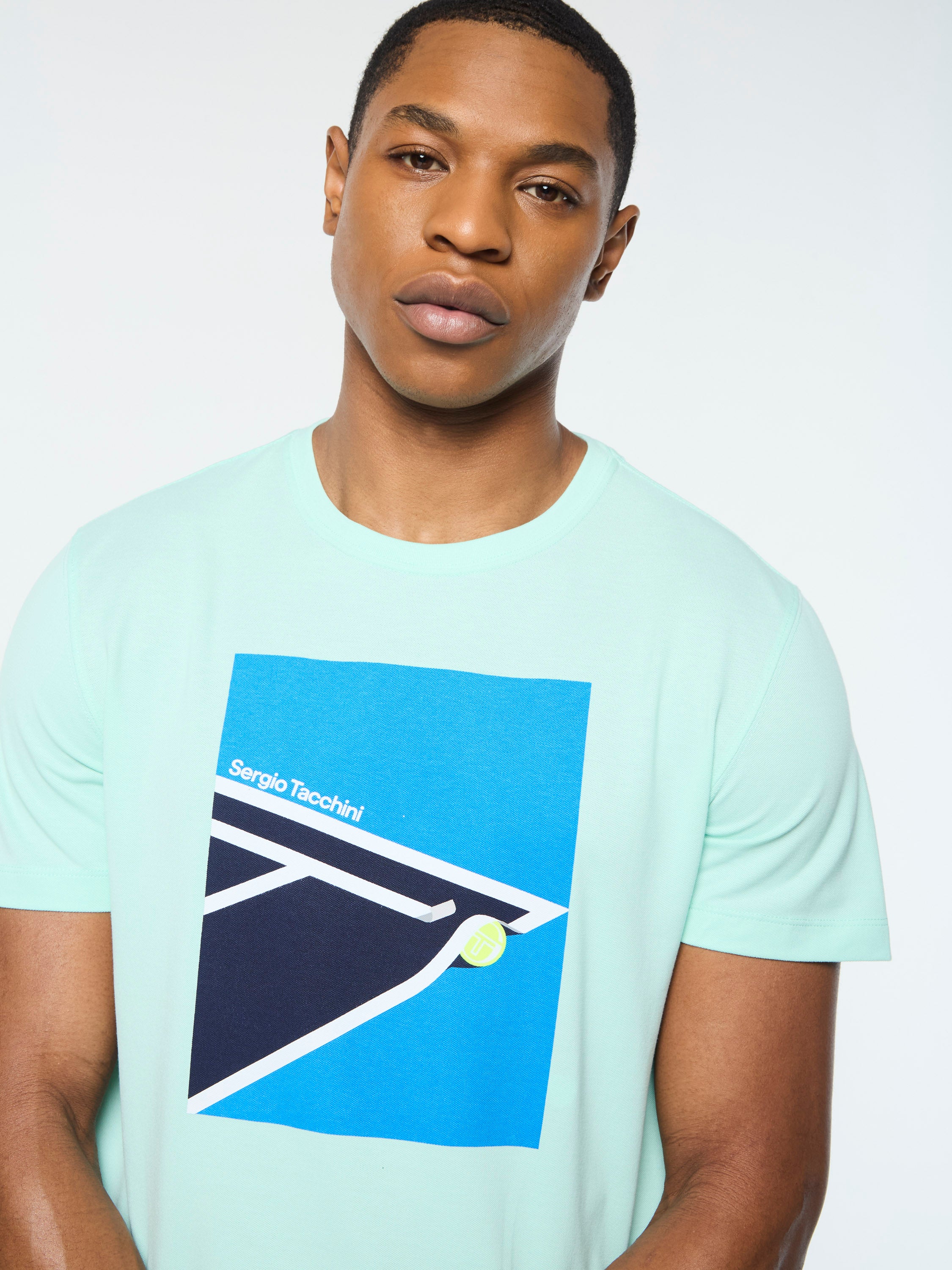 Dante T-Shirt for Men - Soft Cotton Beach Glass Print Tee - Casual Summer Shirt for Beach Vacation, Outdoor Activities & Streetwear Fashion