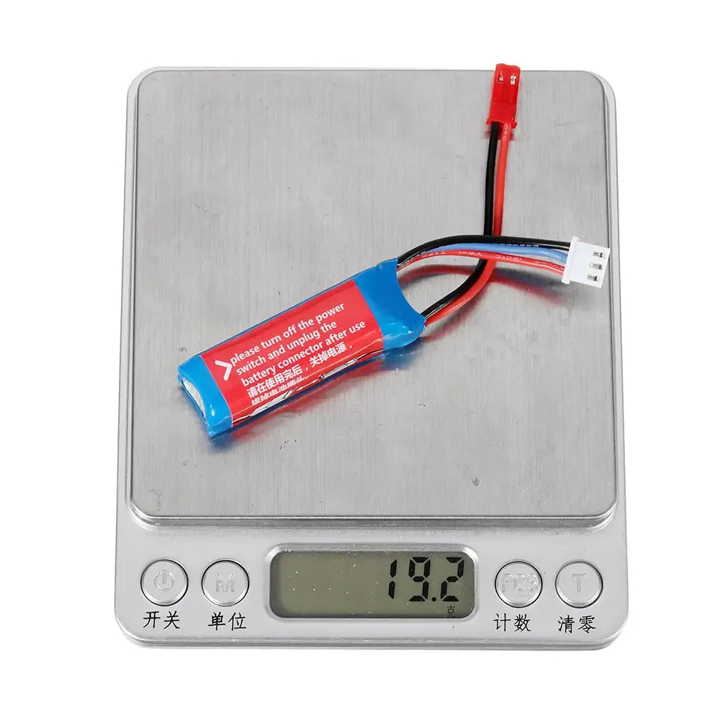 WLtoys 7.4V 400mAh 20C 2S Li-ion Battery with JST Plug - Compatible with K969 K989 284131 RC Cars (2-Pack) - Perfect for Extended RC Racing and Drifting Sessions