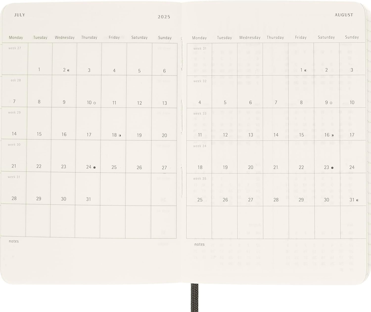 Moleskine Classic 2025 Weekly Planner - 12 Month Pocket Size (3.5