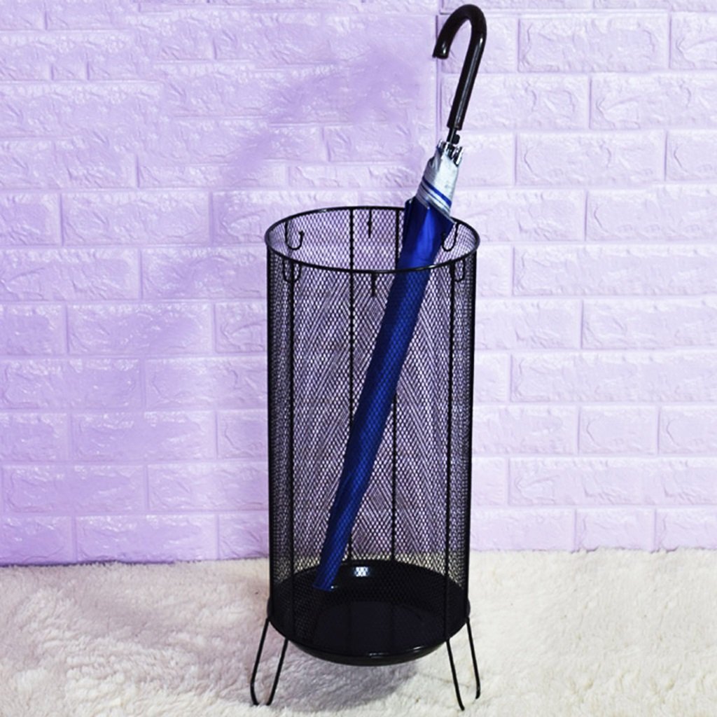 Zheng Hui Home Folding Umbrella Stand - Creative Wrought Iron Hanging Umbrella Storage Barrel, Fashionable Door Umbrella Rack for Entryway & Porch (Black, 26.6 Inches) - Perfect for Home, Office & Outdoor Use