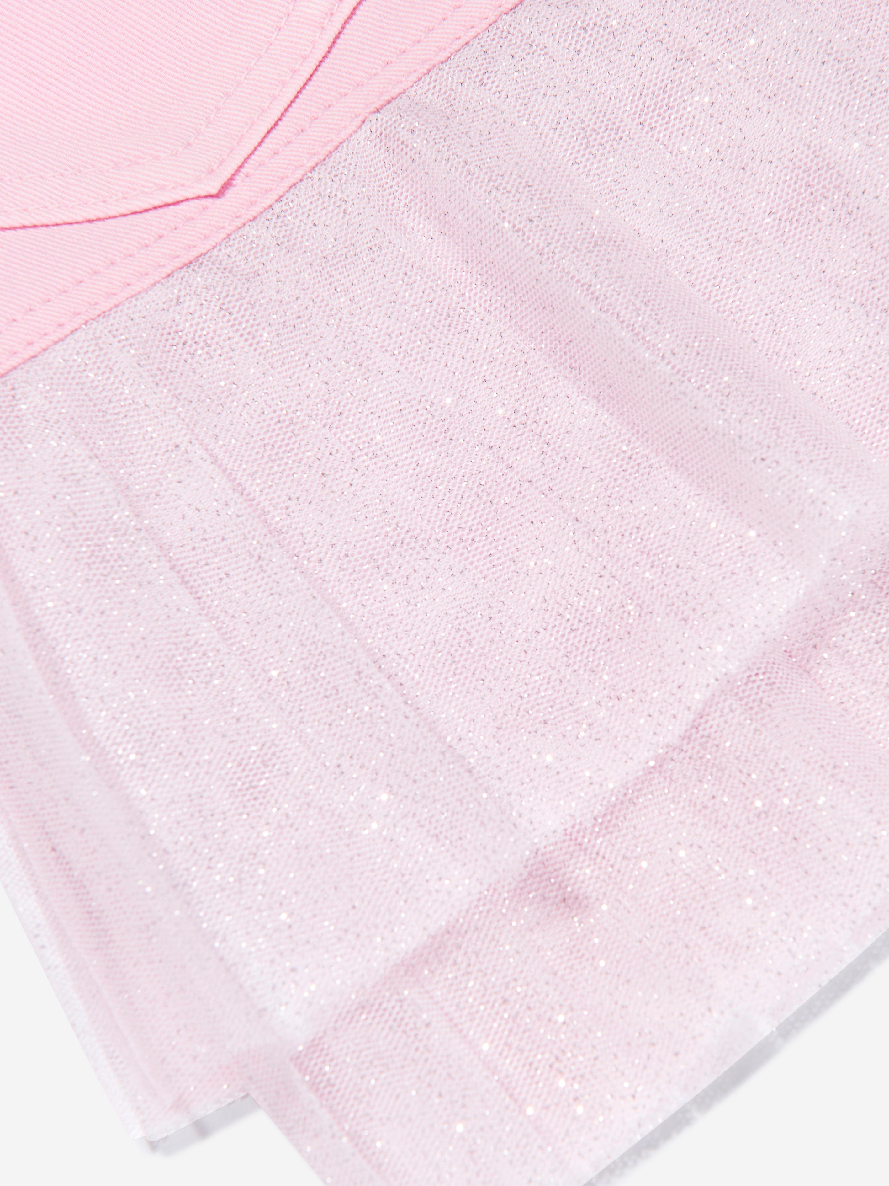 Balmain Girls Pleated Hem Skirt - Pink Flared Mini Skirt for Kids | Perfect for Parties, School & Special Occasions