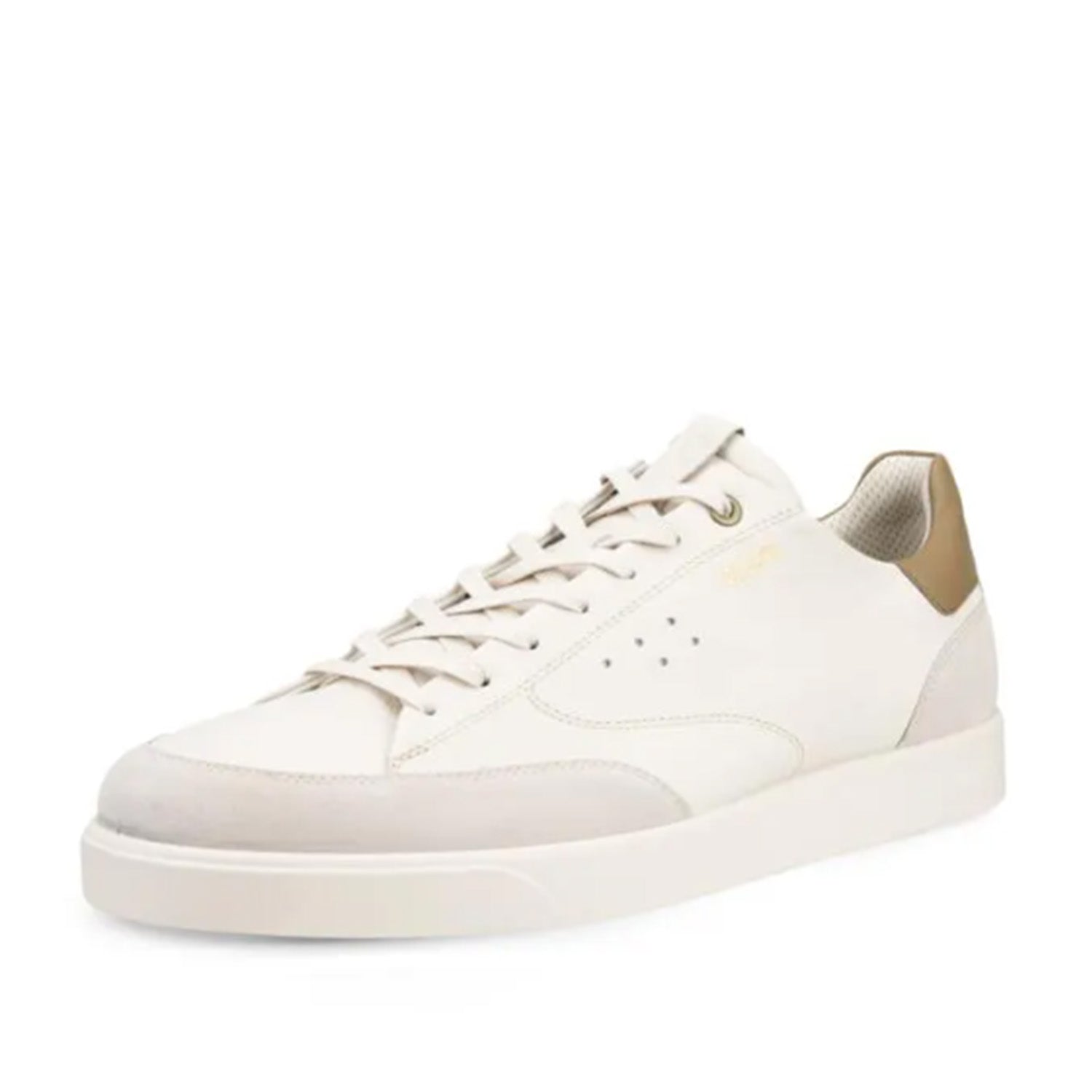 ECCO Men's Street Lite Luxe Sneakers in Limestone/Nutmeg Brown - Comfortable Walking Shoes for Men, Casual & Travel Wear