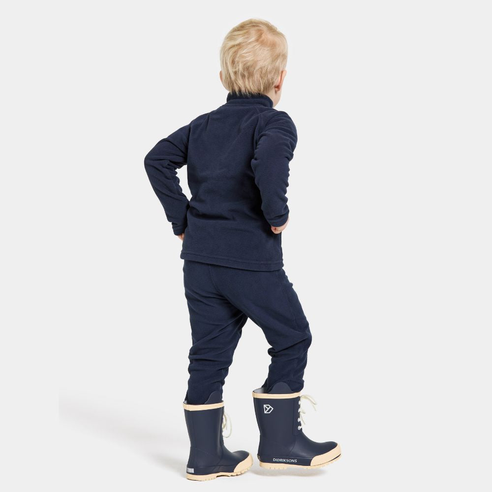 Didriksons Monte 10 Kids Fleece Jacket for Skiing - Warm & Water-Resistant Winter Outerwear for Boys & Girls - Navy Blue (Perfect for Snow Sports & Outdoor Adventures)