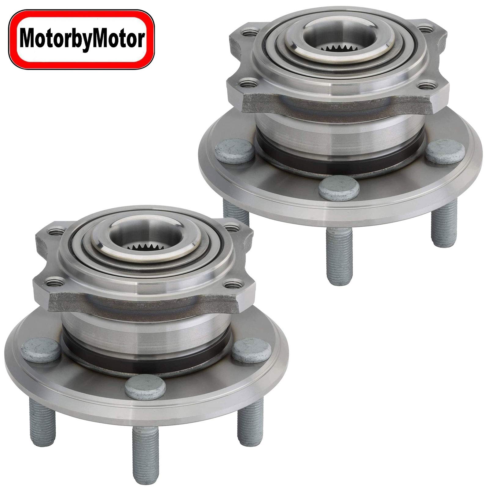 Heavy Duty Rear Wheel Bearing Hub Assembly 5-Lug for Dodge Charger Challenger & Chrysler 300 - Replacement for All Models (2-Pack) - Perfect for Off-Roading, Towing & High-Performance Driving