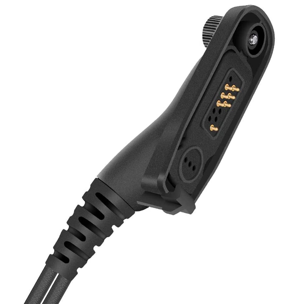 Rheoss Two-Way Radio Headset with Microphone - Compatible with APX6000, APX4000, APX7000 - Clear Acoustic Tube Earpiece for Police, Security & Emergency Communication