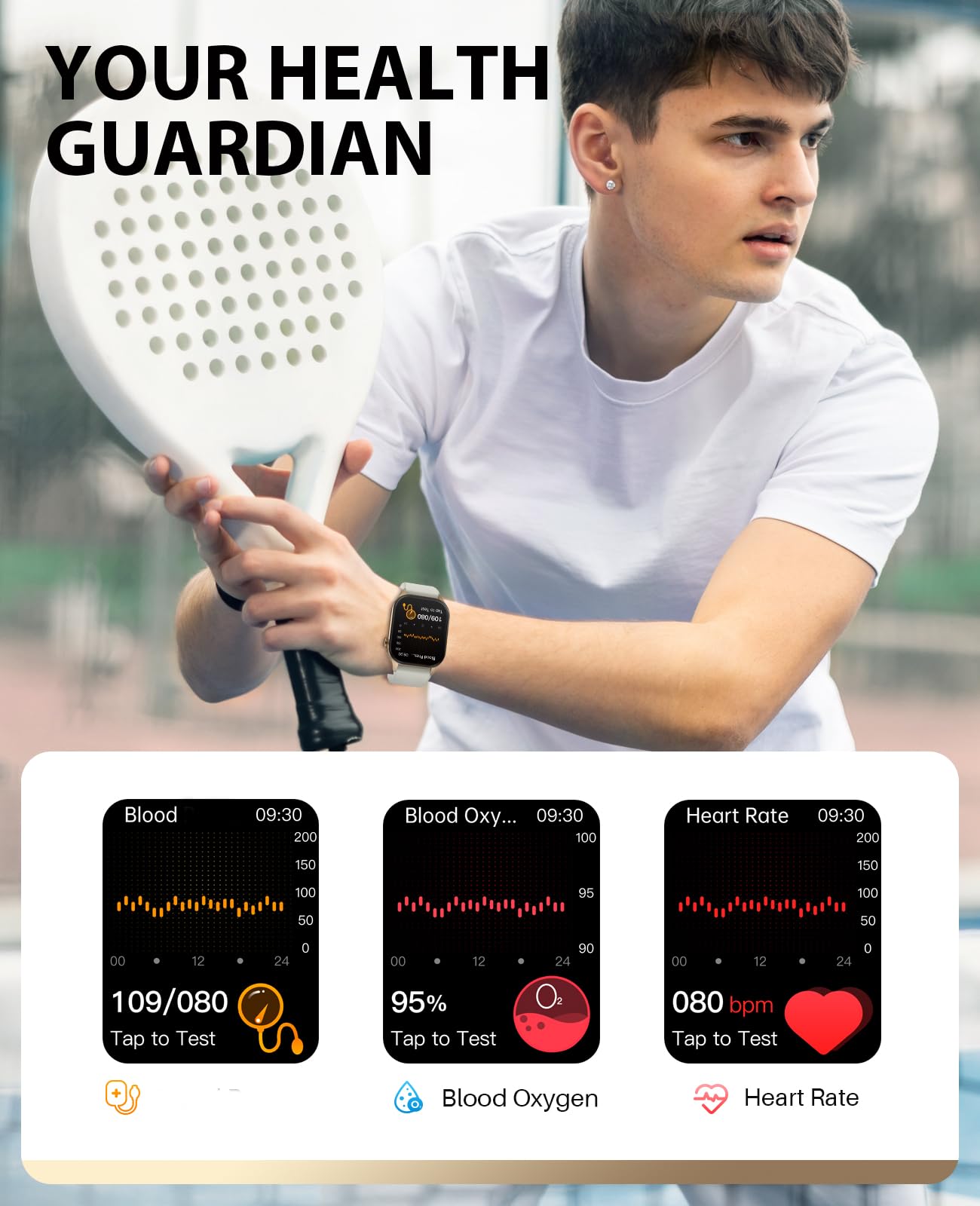 Smart Watch for Women with Blood Oxygen Monitor, 136+ Sports Modes, 2.04