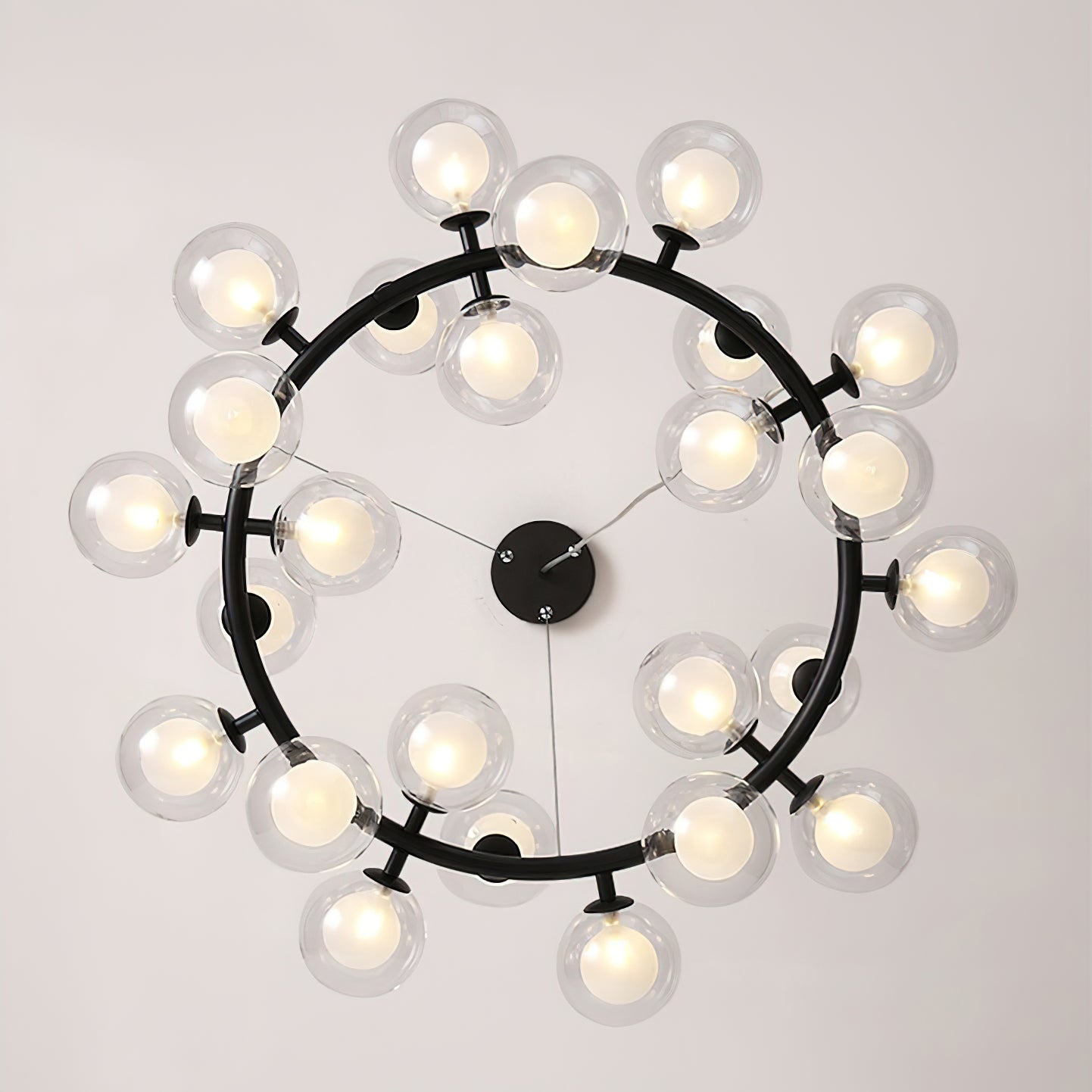 Stylish Bubble Ball Chandelier - Modern Crystal Glass Pendant Light Fixture for Dining Room, Bedroom & Living Room Decor | Perfect for Home, Hotel and Wedding Venue Lighting