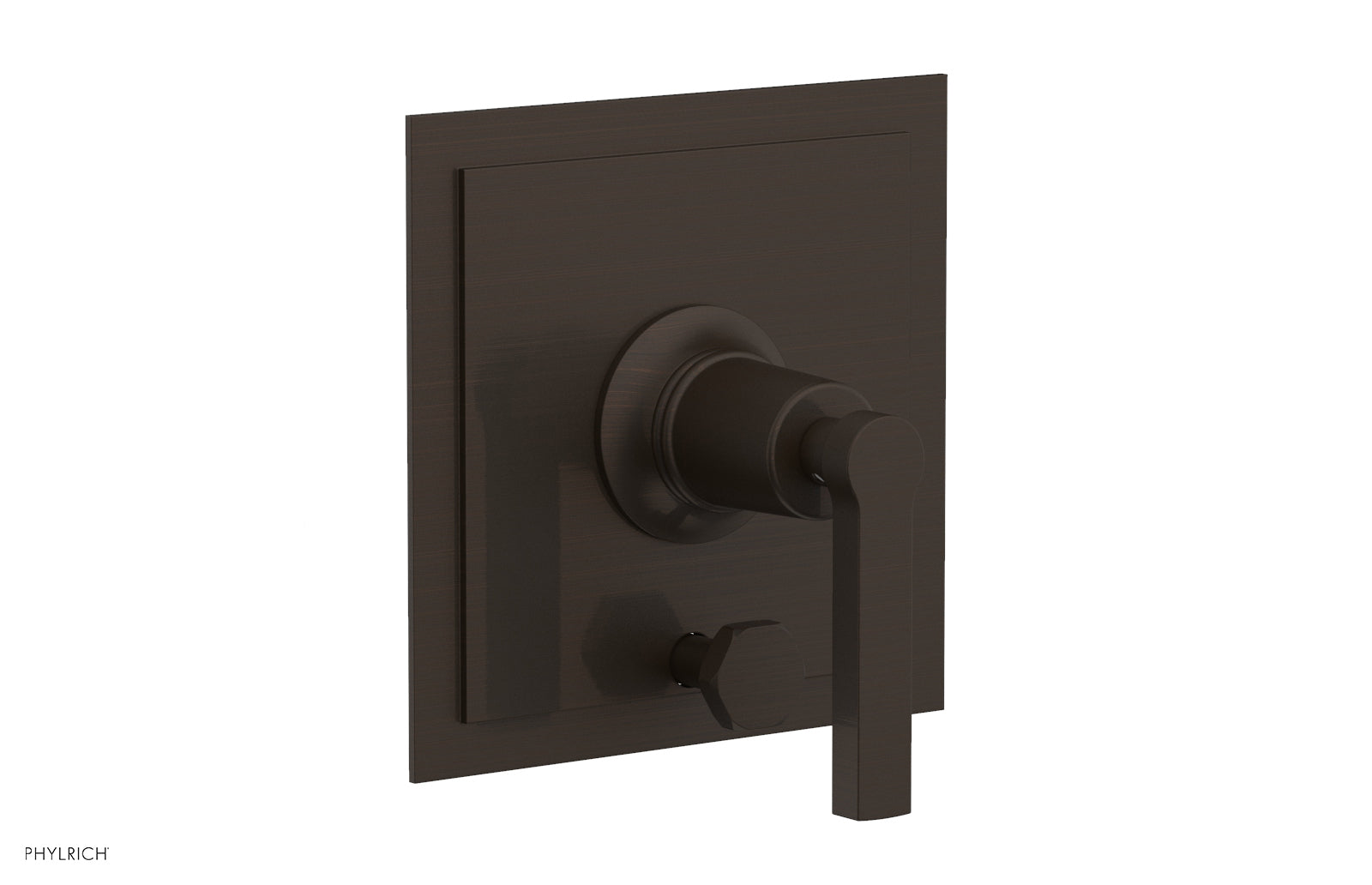 HEX MODERN Pressure Balance Shower Plate with Diverter and Handle Trim Set 4 102 - Chrome Finish Bathroom Fixture for Spa-Like Shower Experience