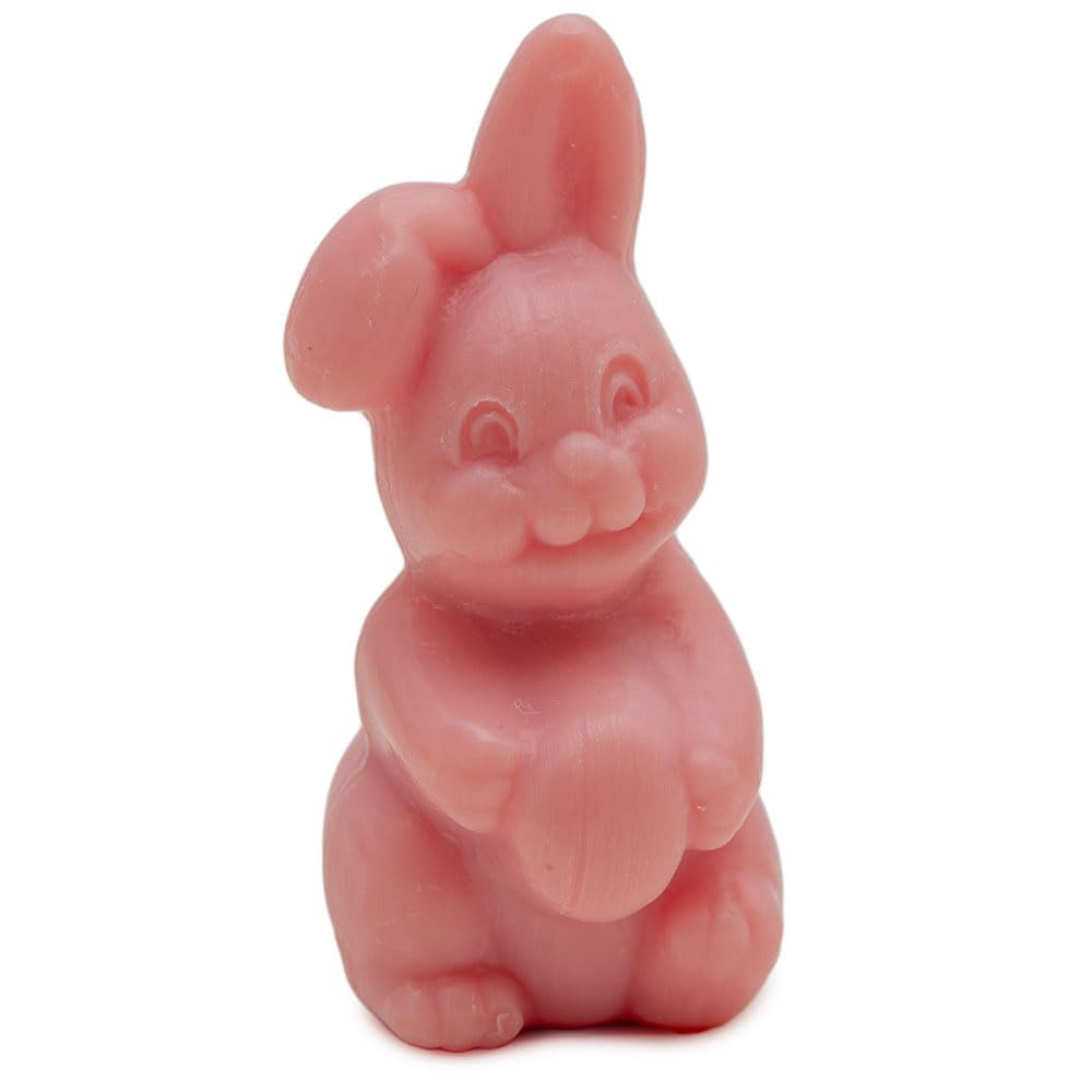 French Bunny Shaped Soap - Marseille Soap for Body Wash & Home Decor - Passion Fruit Scented - 20g Novelty Soap Bars (Set of 3, Pink) - Perfect for Gifts, Bath Time & Easter Decorations