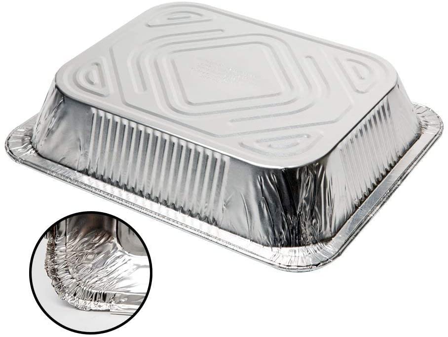9 x 13 Inch Disposable Aluminum Pans Without Lids - 200 Count - Half Size Baking Trays for Cooking, Storing & Freezing - Eco-Friendly & Durable Food Containers - Perfect for Meal Prep, Parties & Leftovers