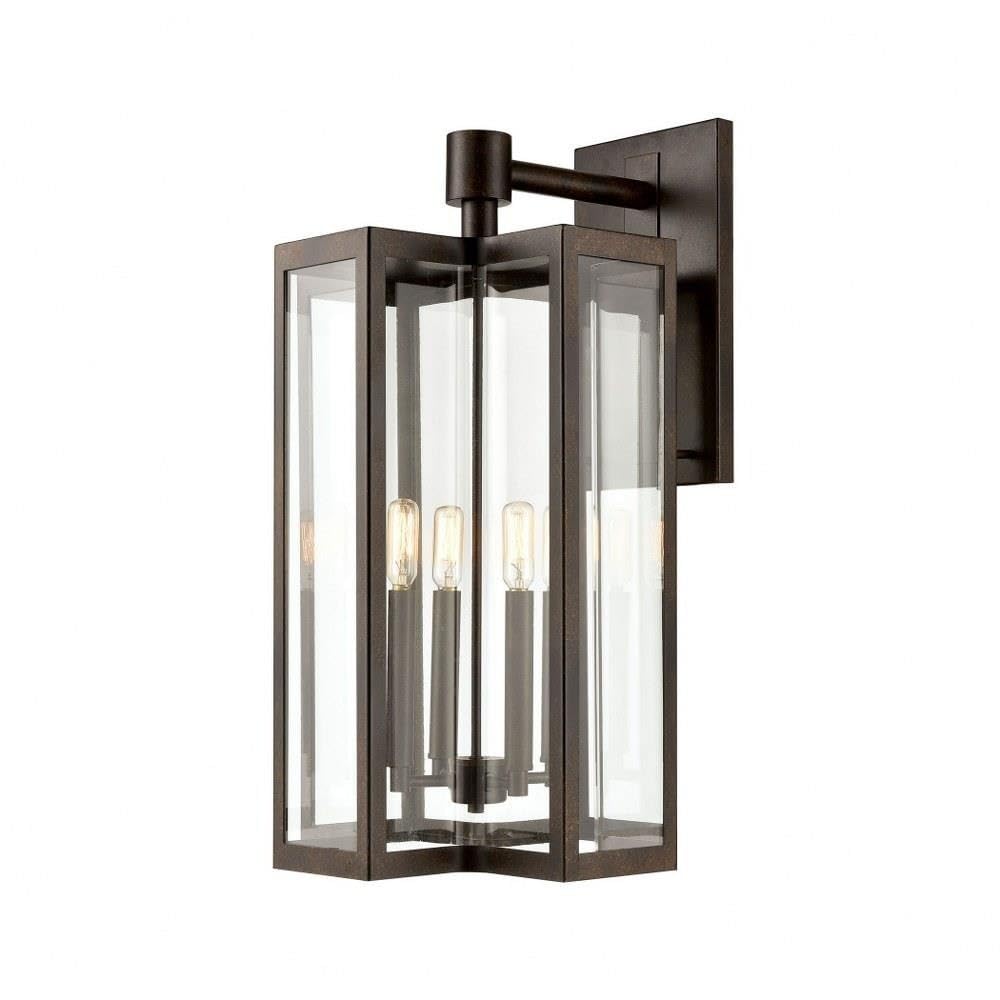 Elk Home Bianca 1-Light Outdoor Wall Sconce - Weatherproof Exterior Lighting for Porch, Patio, Garage & Garden - Classic Black Finish