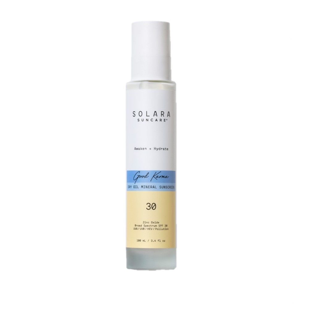 Good Karma Dry Oil Mineral Sunscreen SPF 30 - Natural Sun Protection for Face & Body | Vegan, Reef-Safe | Perfect for Beach, Swimming & Outdoor Activities