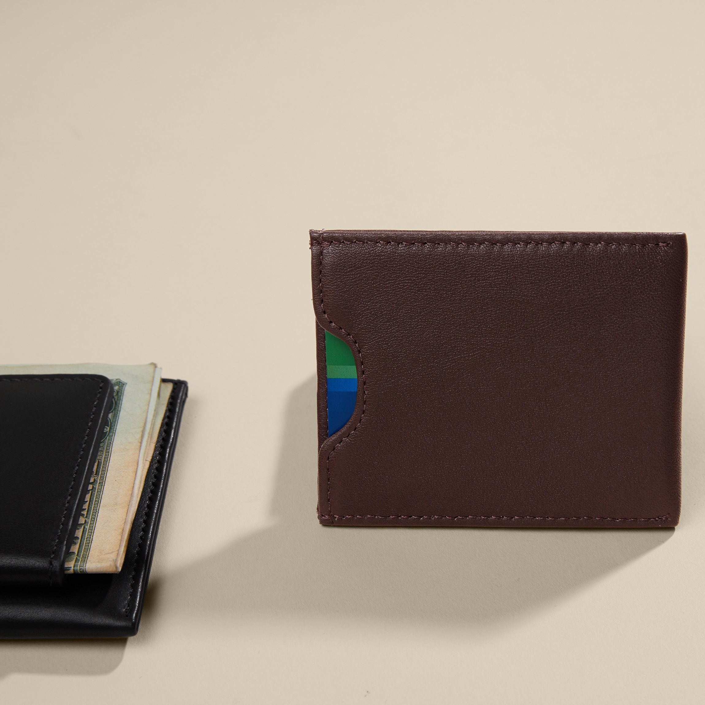 Premium Genuine Leather Money Clip Card Holder - Slim RFID Blocking Wallet for Men & Women - Perfect for Travel, Business & Everyday Use
