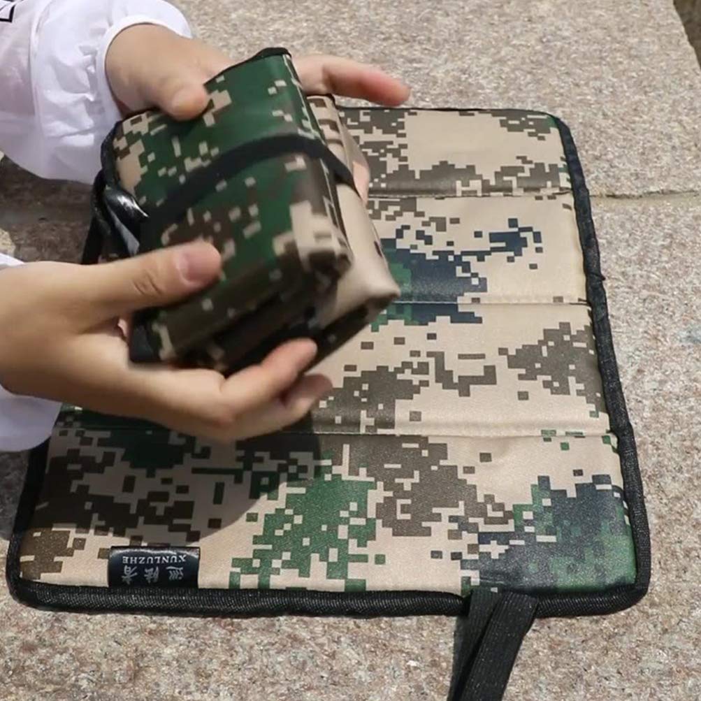BESPORTBLE Camouflage Foldable Camping Seat Pad - 4 Pack, Portable Outdoor Cushion for Camping, Backpacking, Hiking & Travel - Perfect for Picnics, Beach, Stadiums and Outdoor Adventures