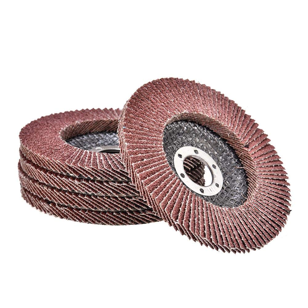 10PCS 40/60/80/120 Grit Flap Sanding Discs for Angle Grinder - 115mm Abrasive Wheels for Metal, Plastic & Wood - Rotary Tool Accessories for DIY Projects & Professional Use