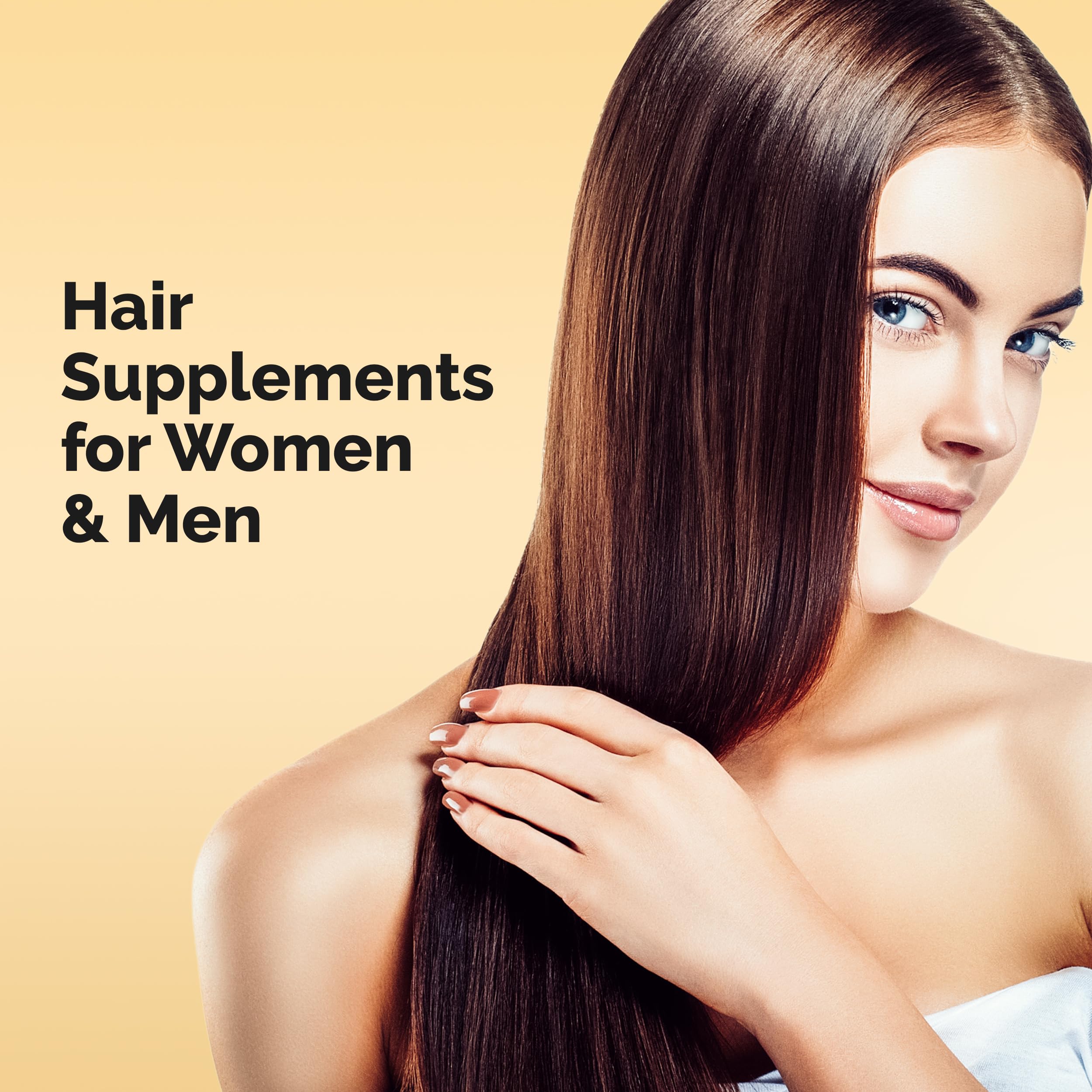 Hair Growth Vitamins with Solubilized Keratin - 23 Essential Nutrients for Thicker, Stronger Hair - Clinically Proven Supplement - 1 Month Supply - Perfect for Thinning Hair & Daily Hair Care Routine