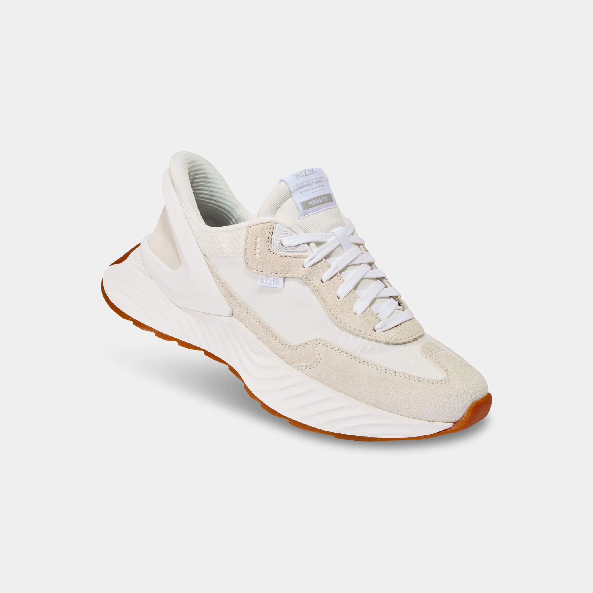 Men's Monaco White Sneakers - Comfortable Casual Shoes for Walking, Running & Daily Wear | Lightweight Breathable Design for Men