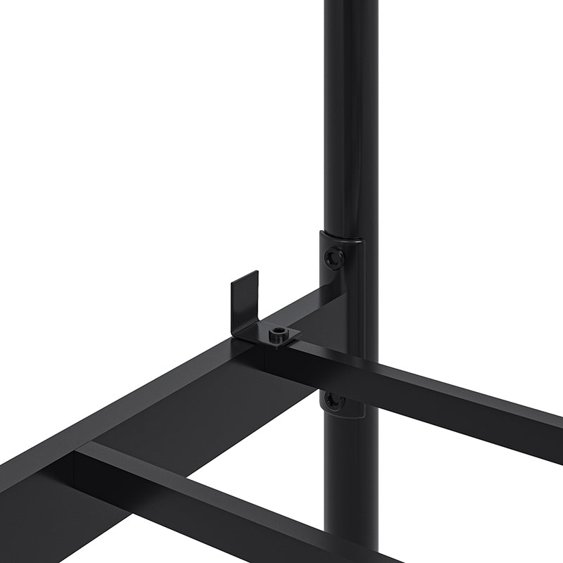 Ernesto 61 Industrial King & Queen Size Platform Bed Frame - Modern Metal & Wood Design for Bedroom, Guest Room, Loft or Studio Apartment