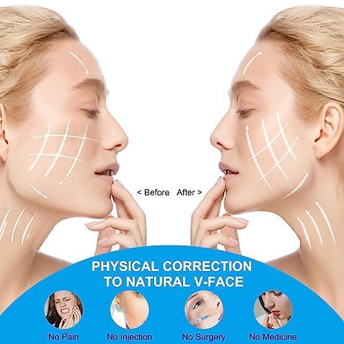 Reusable Face Lifting Tape - Anti-Aging Chin & Jawline Tightening Mask for Men & Women | High-Elastic Skin Tightener for Double Chin Reduction & Depuffing | Perfect for Daily Beauty Routine, Special Occasions & Post-Surgery Recovery