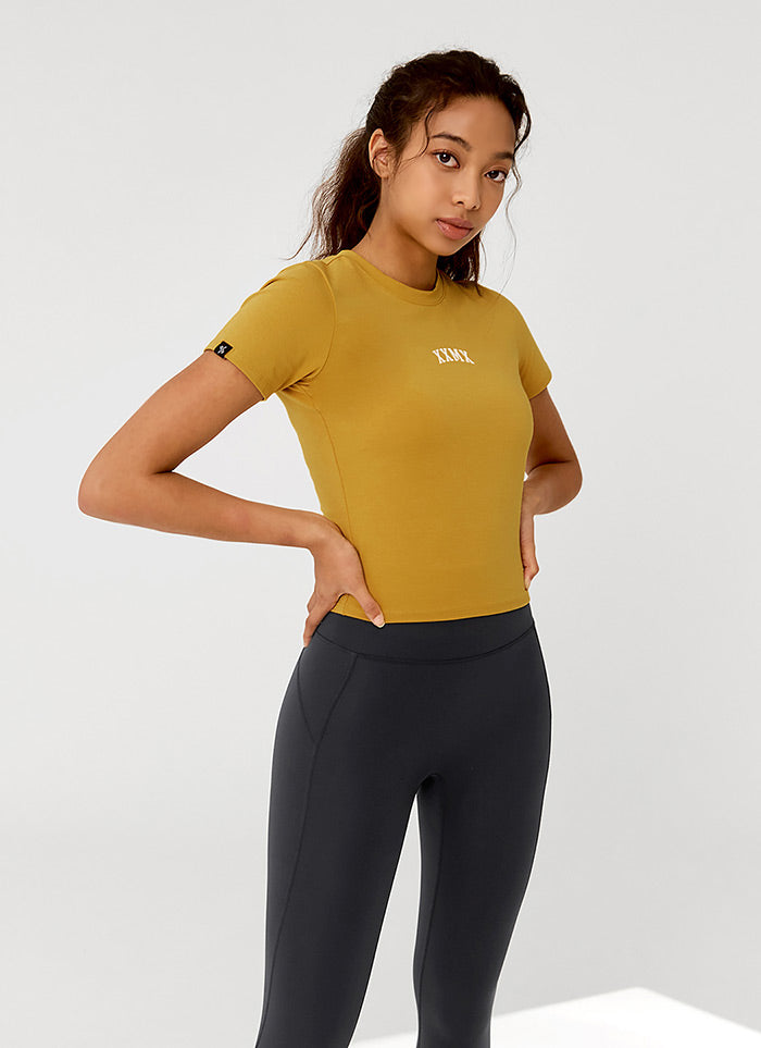 XXMX Women's Fashion Crop Short Sleeve T-Shirt - Trendy Summer Casual Top for Streetwear & Outfits | Perfect for Beach, Gym, and Everyday Wear