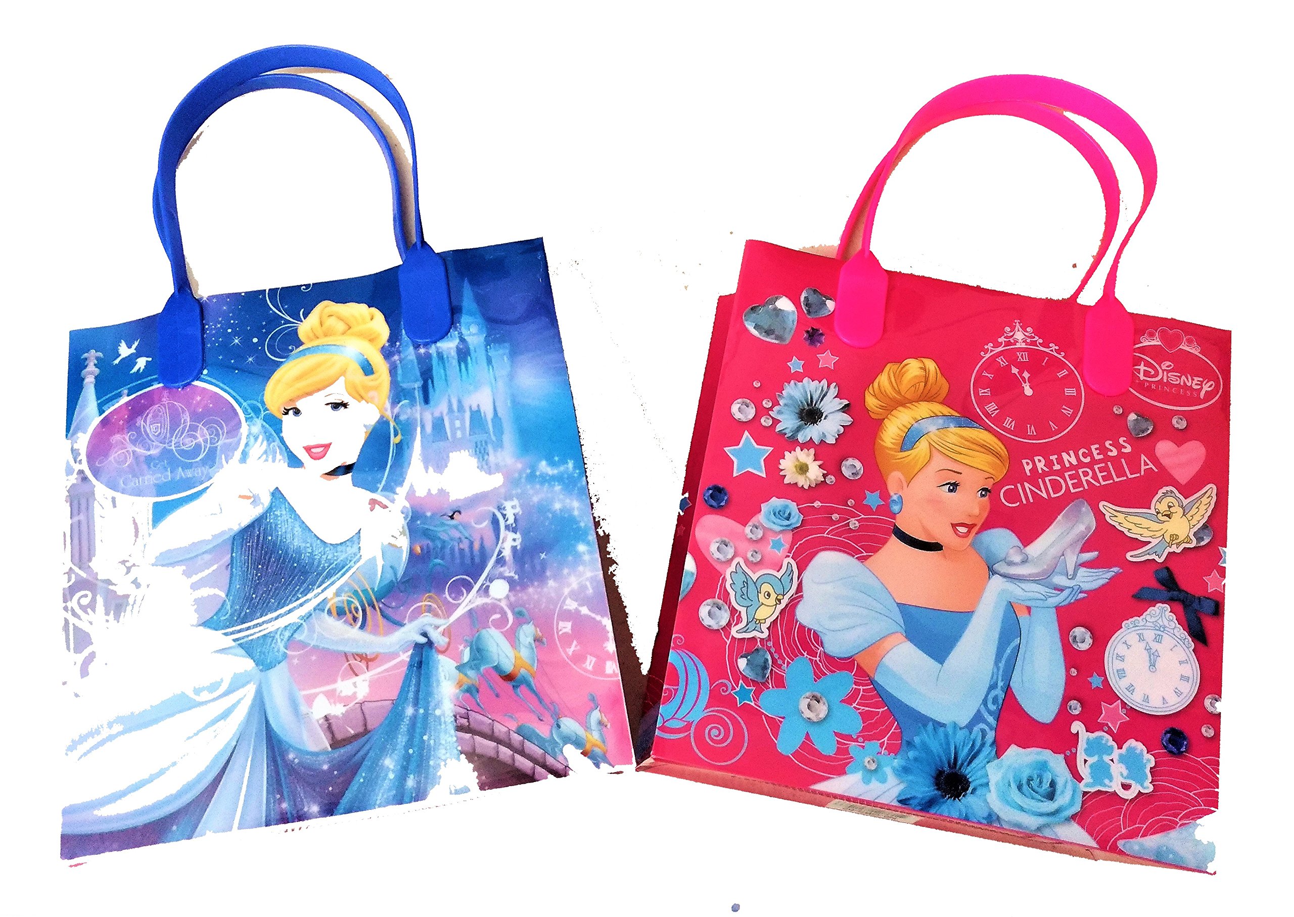 Disney Cinderella Licensed Reusable Party Favor Bags - 12 Pack Small Gift Bags for Birthday Parties, Baby Showers & Wedding Favors - Official Disney Merchandise
