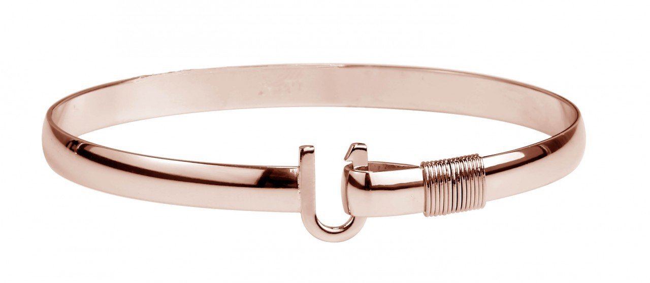 4mm Rose Gold Titanium Hook Bracelet for Women - Elegant Adjustable Jewelry for Everyday Wear, Gifts & Special Occasions
