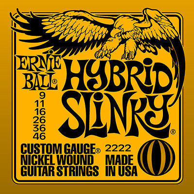 Ernie Ball Hybrid Slinky Nickel Electric Guitar Strings - Best for Rock, Blues & Metal - Perfect for Stage & Studio Performance