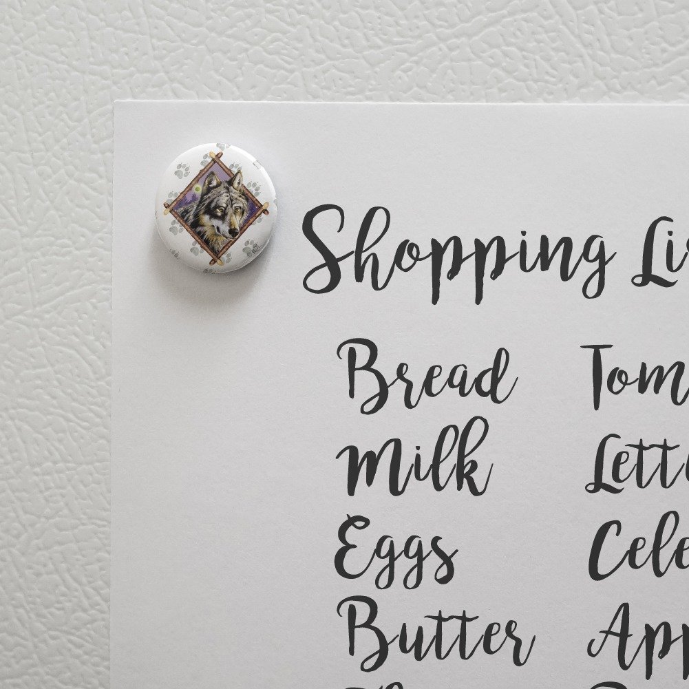 Wolf Diamond Kitchen Refrigerator Locker Button Magnet - 1