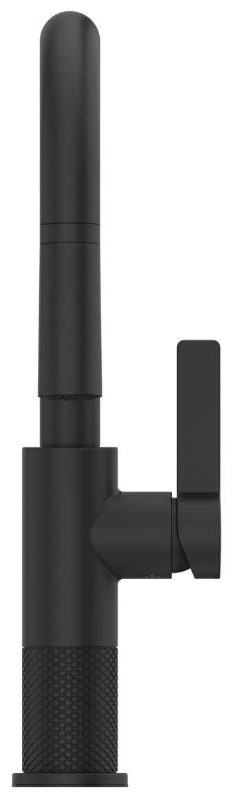 Pfister GT572-MTB Matte Black Kitchen Faucet with Pull-Down Sprayer - Modern Single Handle Waterfall Design for Sink - Perfect for Home, Restaurant & Commercial Use