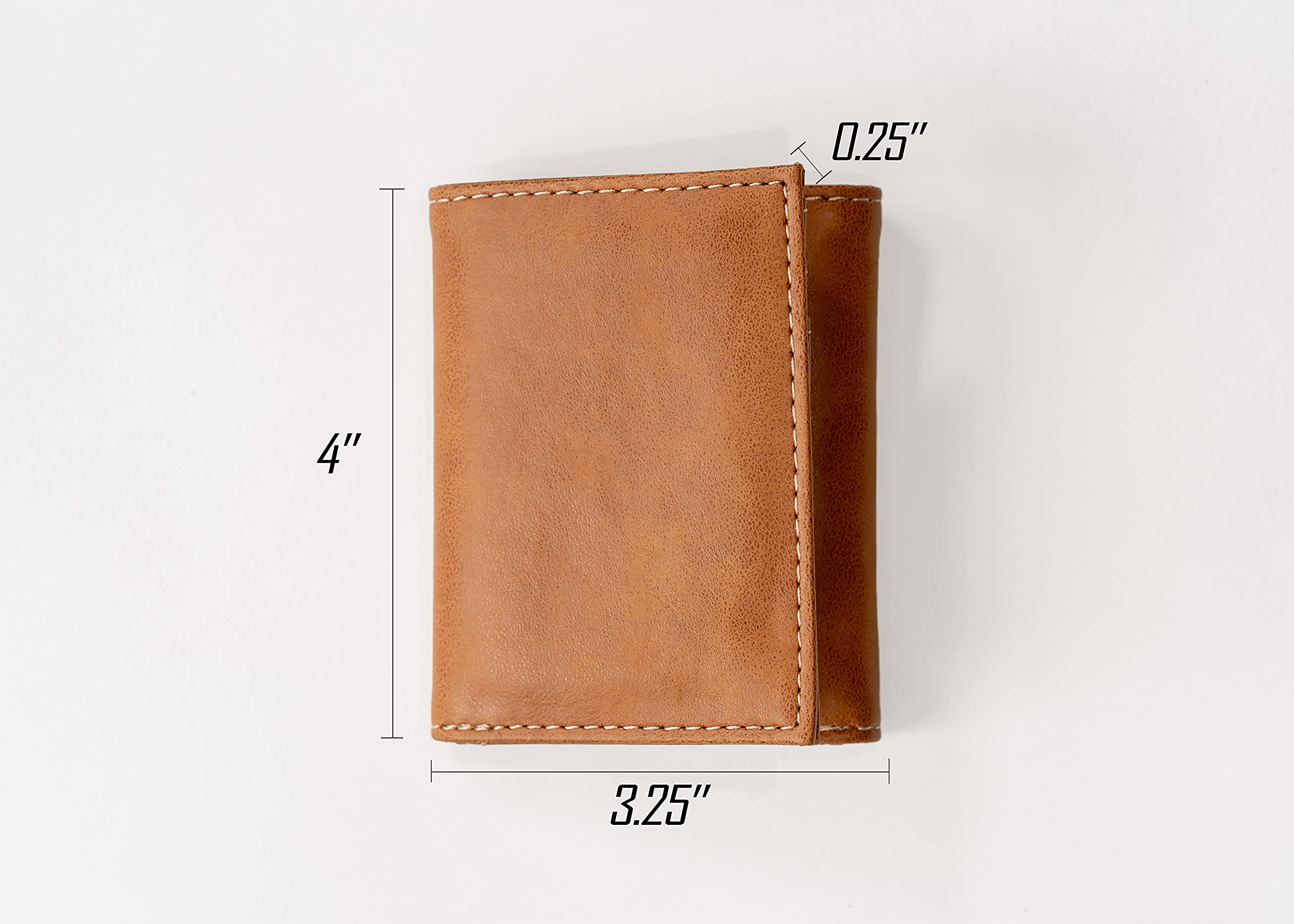 Personalized St. Louis Blues NHL Hockey Tri-Fold Slim Wallet - Custom Laser Engraved Brown Leather Wallet for Men - Perfect Gift for Hockey Fans & Game Day Accessories