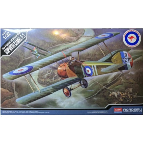 1/32 Scale Sopwith Camel F.1 WWI Biplane Model Kit with Authentic Decals - Perfect for History Buffs & Aviation Enthusiasts - Display, Collect, or Gift for Military Aircraft Lovers