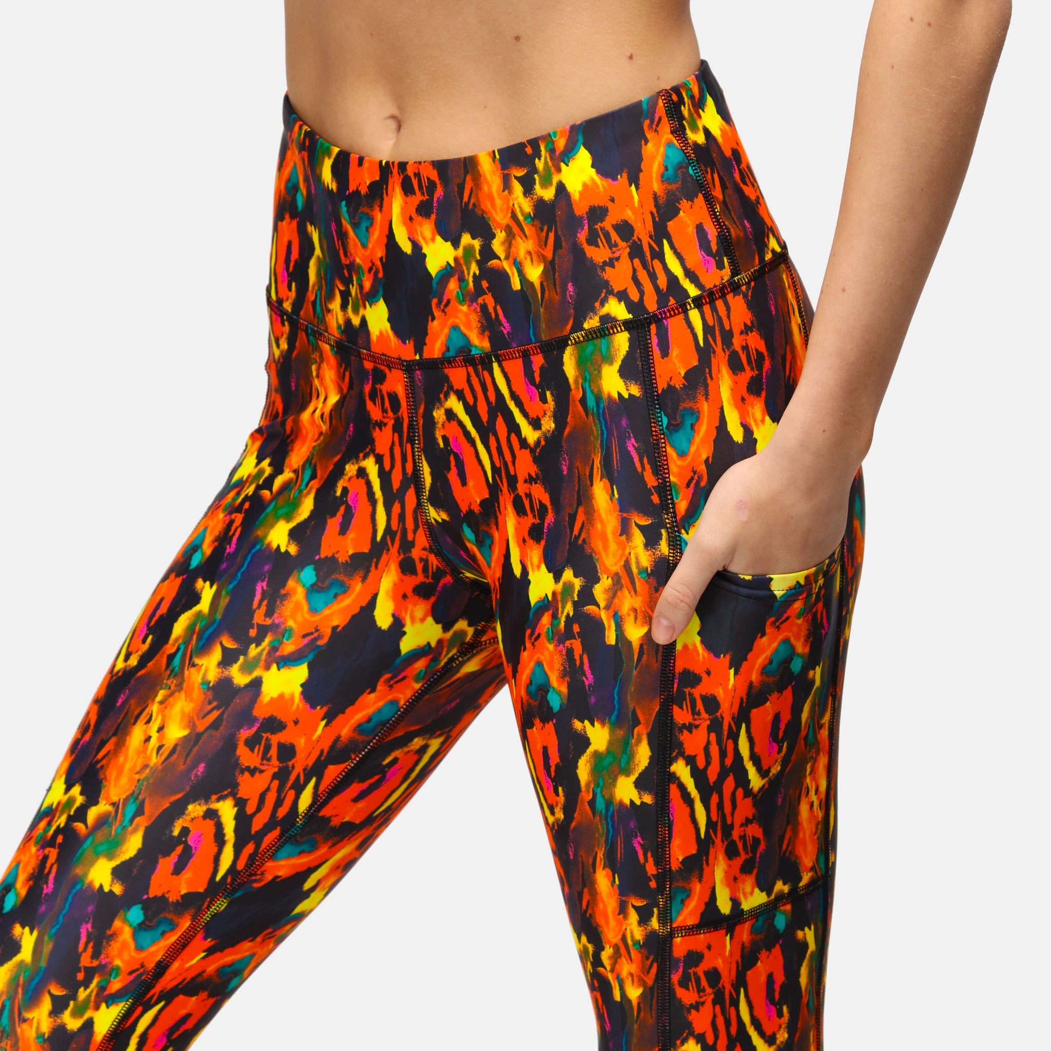 Blaze Capri Women's High Waist Yoga Pants - Stretchy Workout Leggings for Running, Gym & Lounge - Comfortable Athletic Tights for Fitness & Everyday Wear