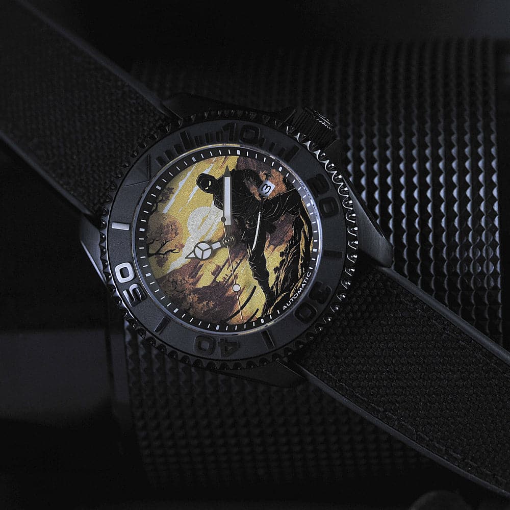 AG Collective The Shadow Ninja Series Men's Watch - Black Dial with Fabric Strap (Model G 8040 NIN SHA) | Stylish Casual & Outdoor Sports Timepiece for Men