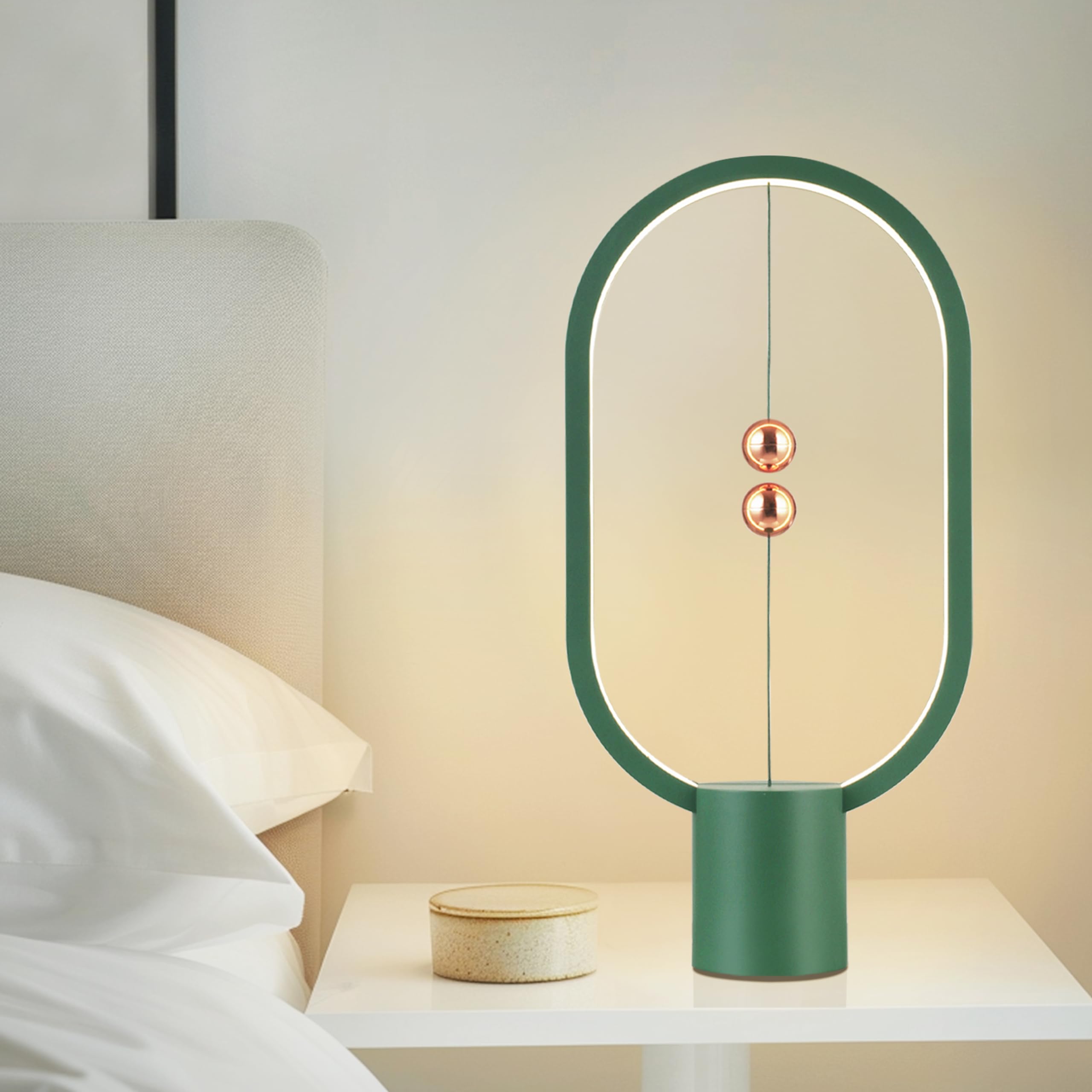 Heng Balance Light - USB Powered LED Table Lamp with Magnetic Switch, Dimmable Eye Protection Night Light - Perfect for Bedside, Dorm, Office Decor & Gift Giving (Ideal for Reading, Relaxation & Nighttime Use)