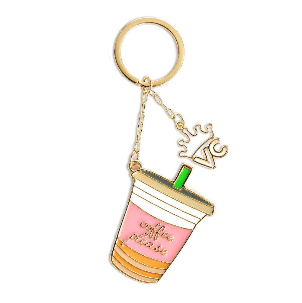 Stylish Coffee Keychain - Perfect Gift for Coffee Lovers & Baristas - Great for Keys, Bags, and Office Decor