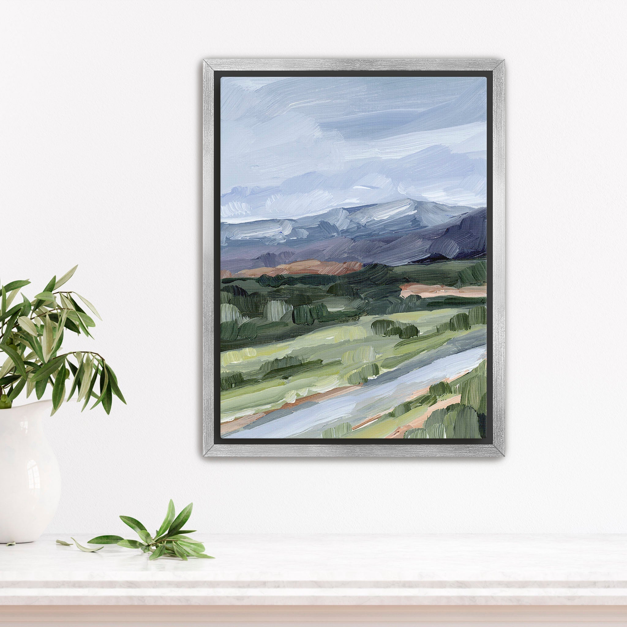 On This Side Art Print - Modern Wall Decor for Living Room, Bedroom & Office - Perfect for Home & Office Decor