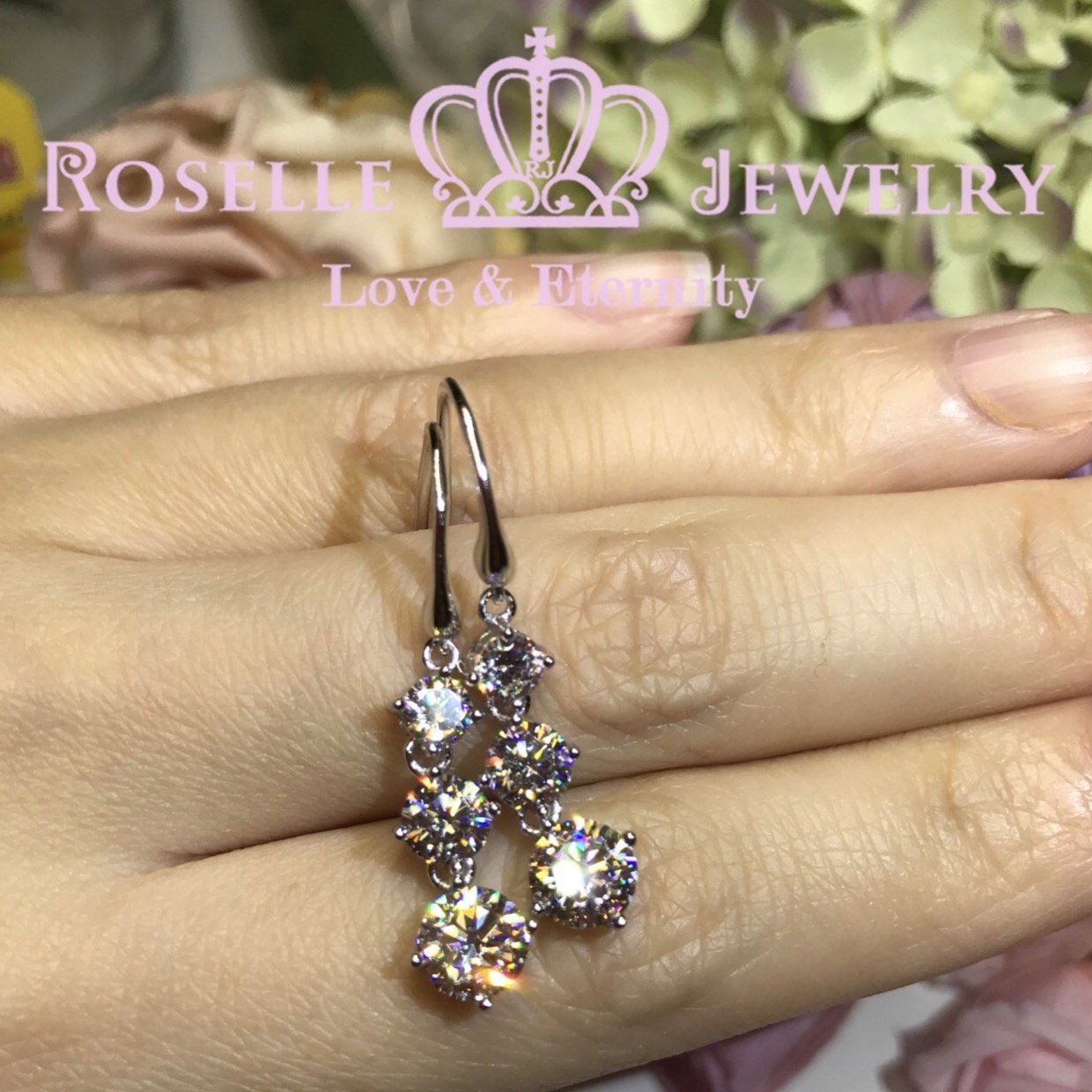 Three Stone Drop Earrings - Elegant Dangle Earrings for Women | Perfect for Weddings, Parties & Special Occasions