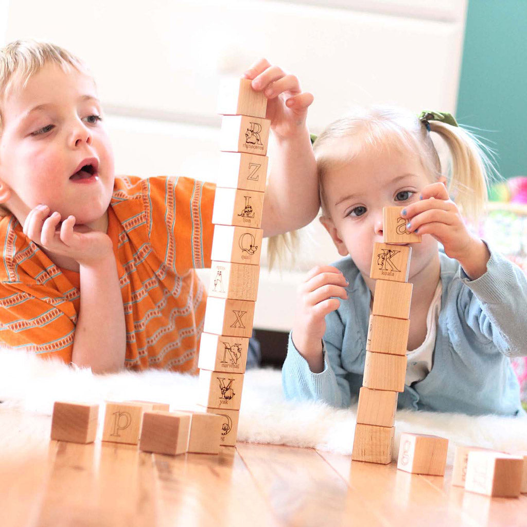 Educational Animal Alphabet Blocks for Kids - Wooden ABC Learning Toys for Toddlers & Preschoolers - Perfect for Early Childhood Development & Classroom Activities
