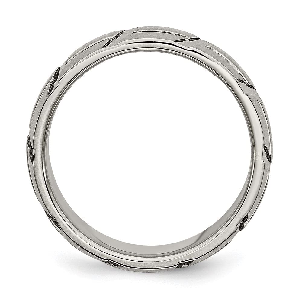 Diamond2Deal Titanium 8mm Wedding Band Ring for Men - Durable & Comfortable Titanium Ring for Everyday Wear, Anniversary Gift, and Special Occasions