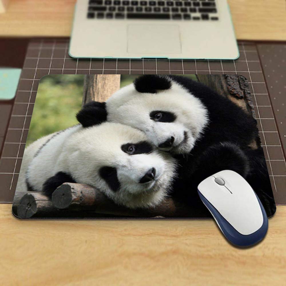 Premium Non-Slip Gaming Mouse Pad with Cute Panda Design - 9.5x7.9 Inch Rubber Base Computer Mousepad for PC, Laptop, Office & Home Use - Perfect for Gamers, Workstations and Home Desktops