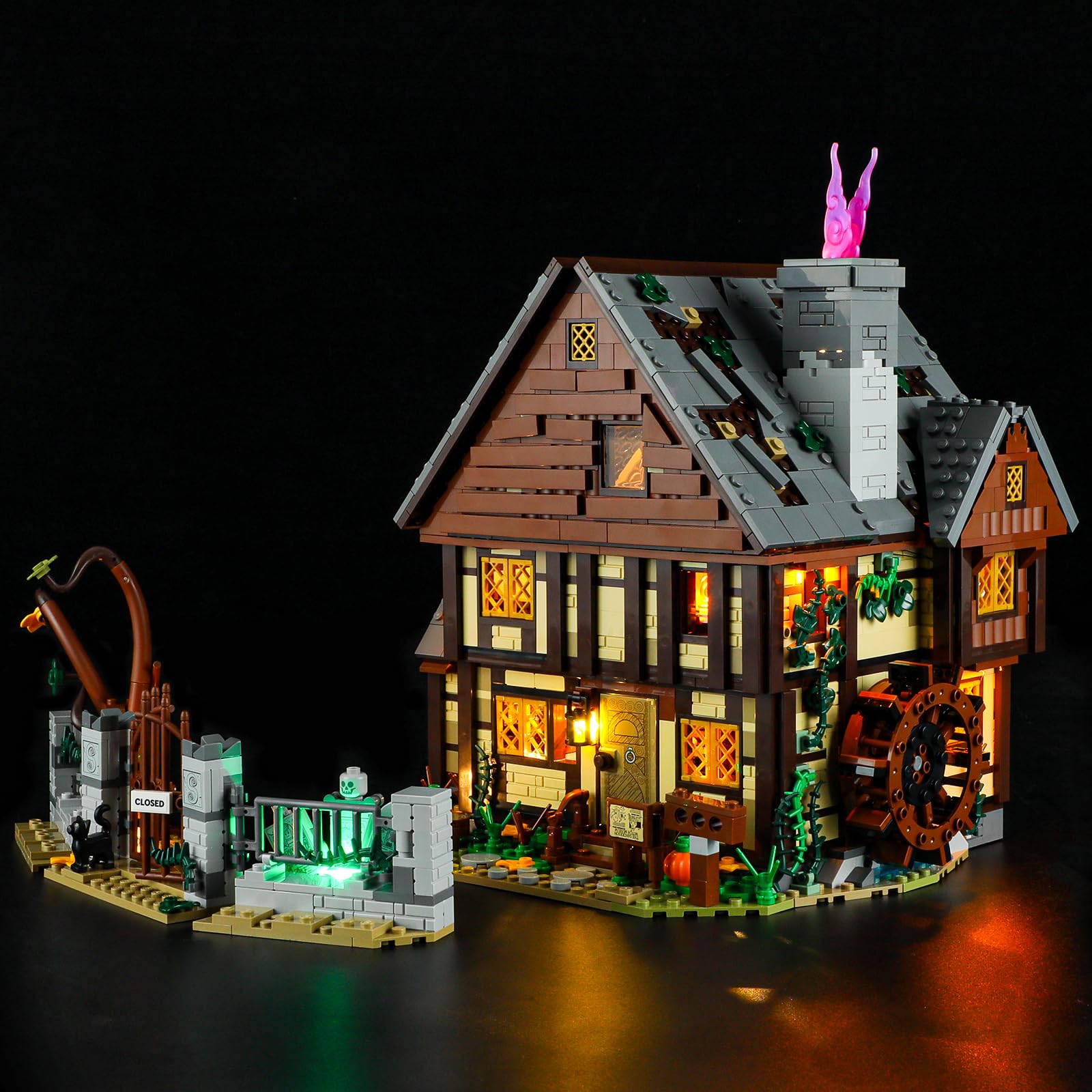 GEAMENT LED Light Kit for Lego Disney The Sanderson Sisters' Cottage Ideas 21341 - Compatible with Lego Set (Model Not Included) - Perfect for Halloween Decorations & Disney Movie Night Displays