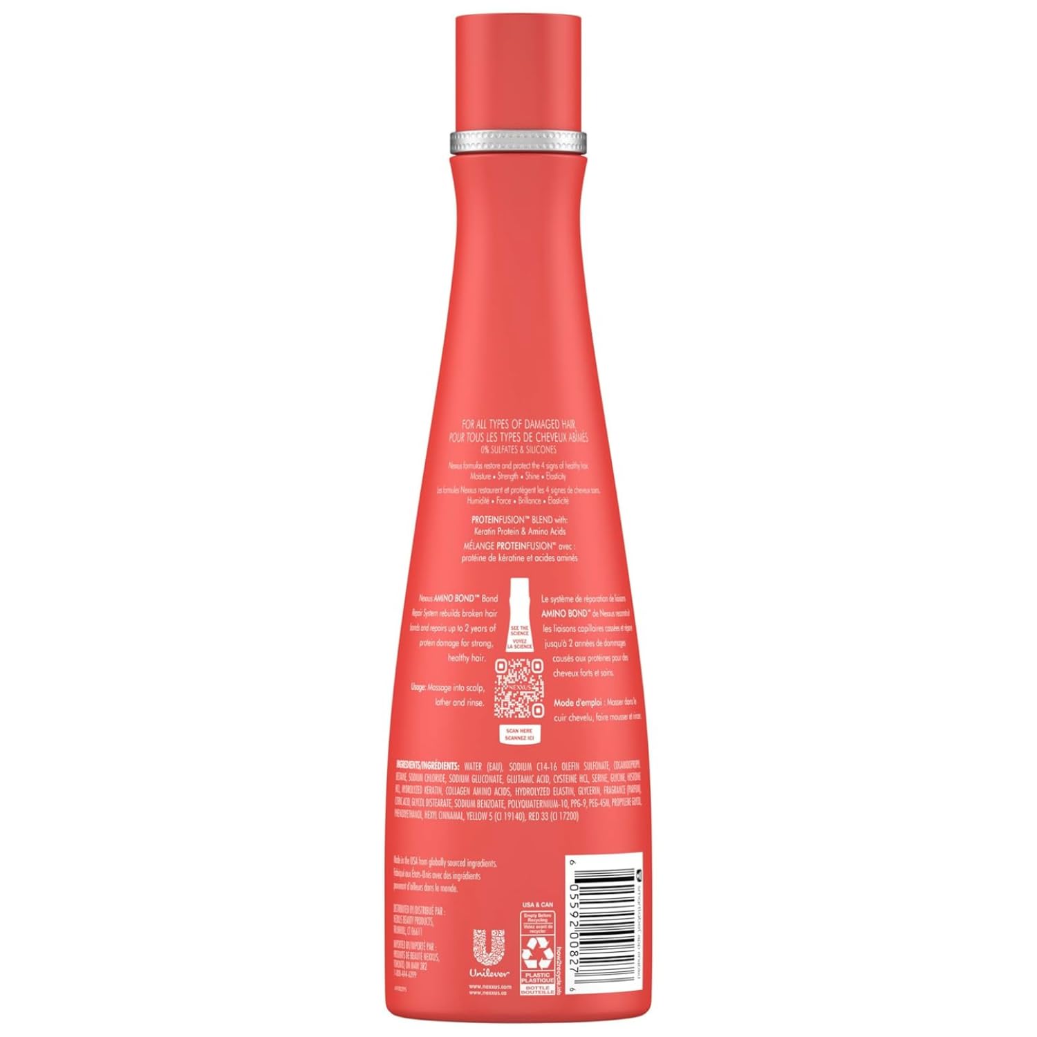 Nexxus Shampoo Amino Bond Repair - Keratin & Amino Acid Treatment for Damaged Hair - 13.5 oz (2 Pack) - Salon Quality Hair Care for Dry, Brittle & Color-Treated Hair - Perfect for Daily Use & Post-Chemical Treatment Recovery