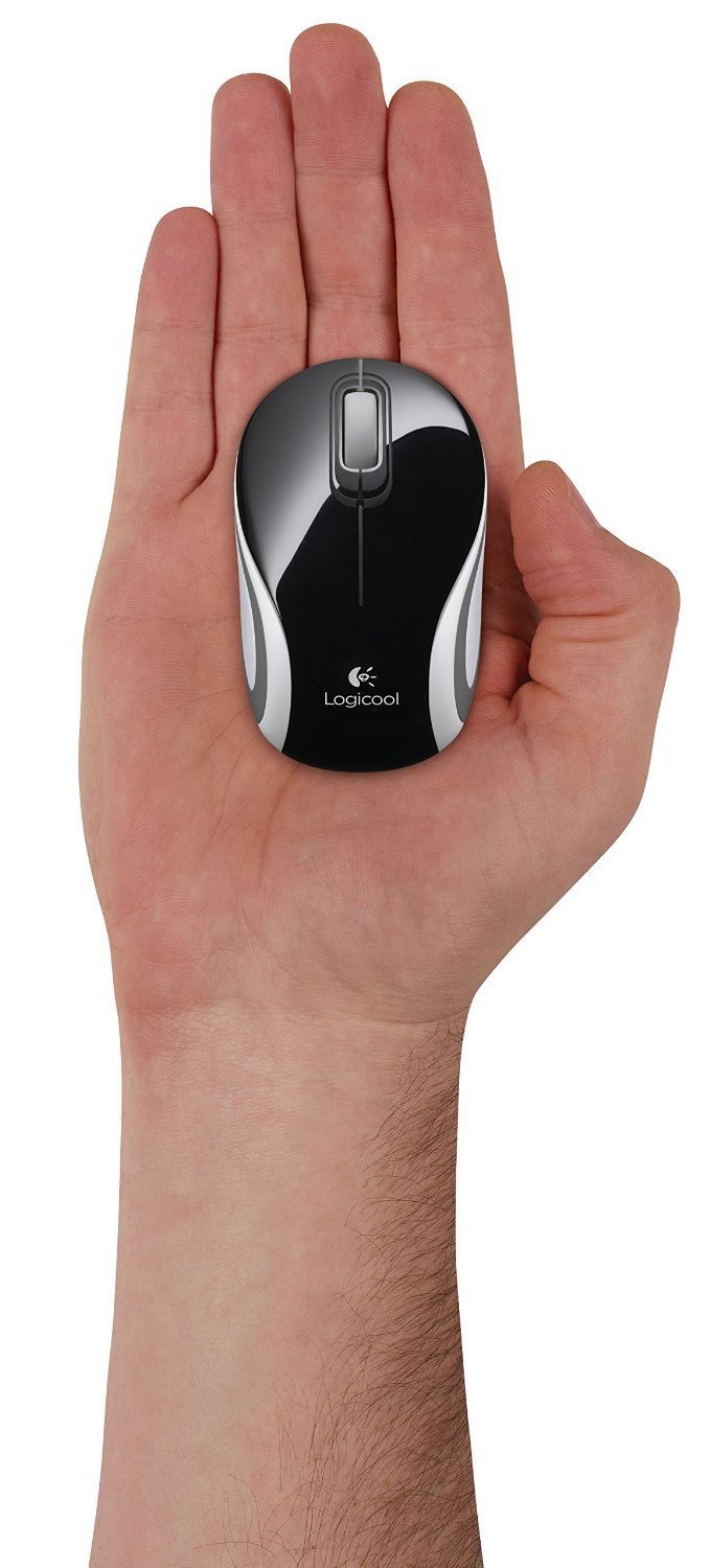 Logitech M187 Wireless Mini Mouse - Compact Portable Bluetooth Mouse for Laptop, PC, Mac - Black (M187BK) - Perfect for Travel, Office, and Home Use