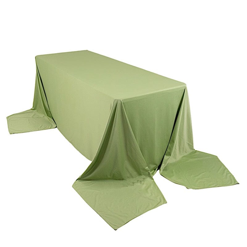 90 x 156 Inch Scuba Polyester Rectangular Tablecloth - Waterproof & Wrinkle-Resistant Dining Table Cover for Parties, Weddings & Events