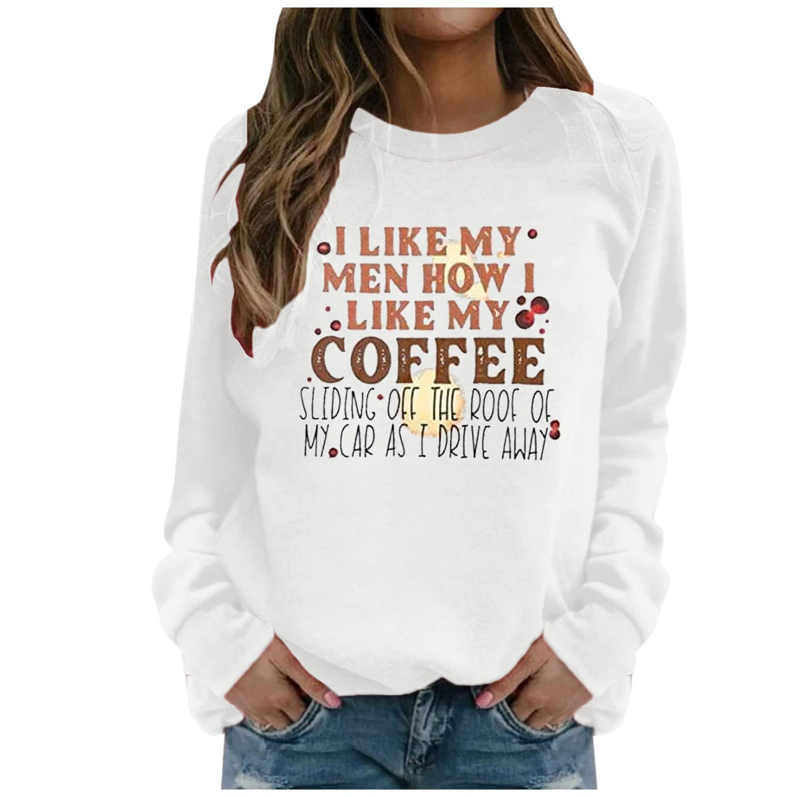 Women's Long Sleeve Crewneck Sweatshirt - Loose Fit Pullover Top for Ladies | Casual Comfort Wear for Fall, Workouts & Everyday Outfits