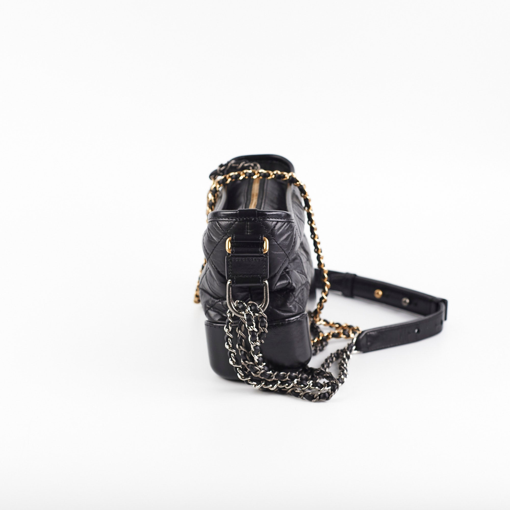 Chanel Small Gabrielle Black Leather Crossbody Bag for Women | Luxury Designer Handbag for Evening Out & Special Occasions