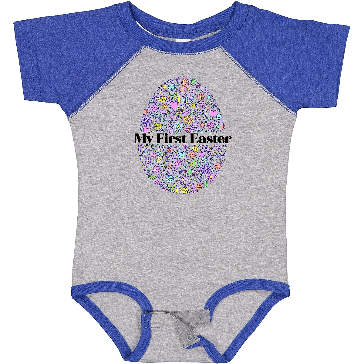 Inktastic My First Easter Egg Outfit for Girls Baby Bodysuit - Cute Easter Baby Clothes for Girls, Soft Cotton Infant Onesie - Perfect for Easter Photos, Church, Family Gatherings & Holiday Celebrations