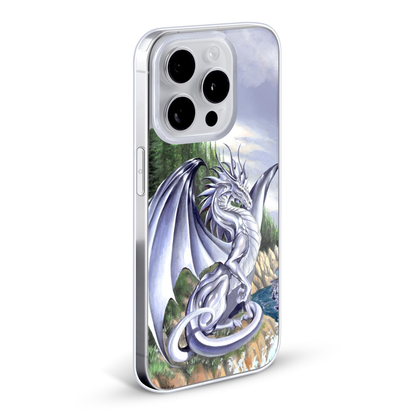Officially Licensed Ruth Thompson Quicksilver Dragons Soft Gel Phone Case for Apple iPhone 12/12 Pro - Durable Protective Cover with Artistic Design for Everyday Use & Gift Giving