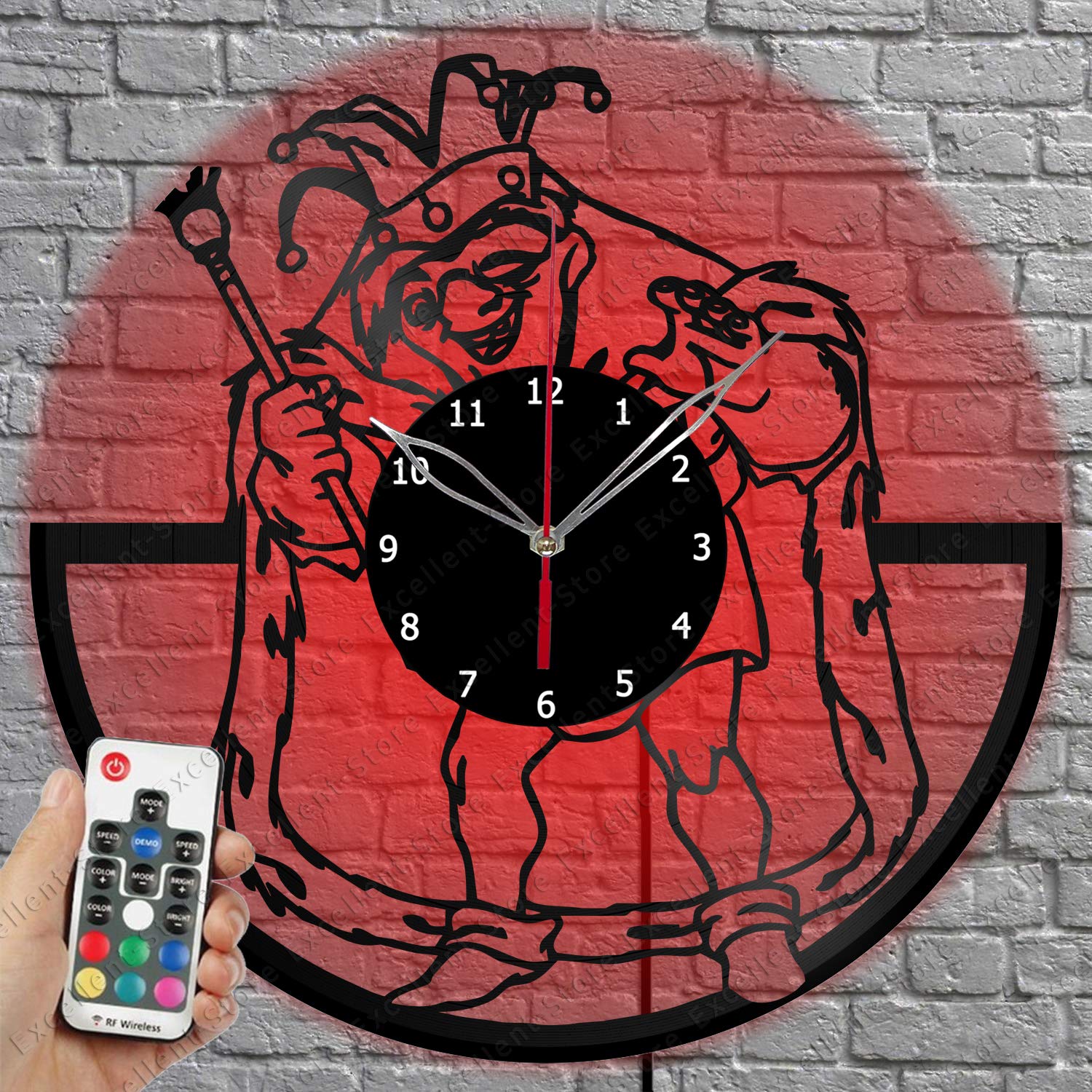 Handmade LED Vinyl Record Wall Clock - The Hunchback of Notre Dame Theme - Unique Vinyl Art Home Decor - Custom Music Gift for Disney Fans - Perfect for Living Room, Bedroom & Office Decoration