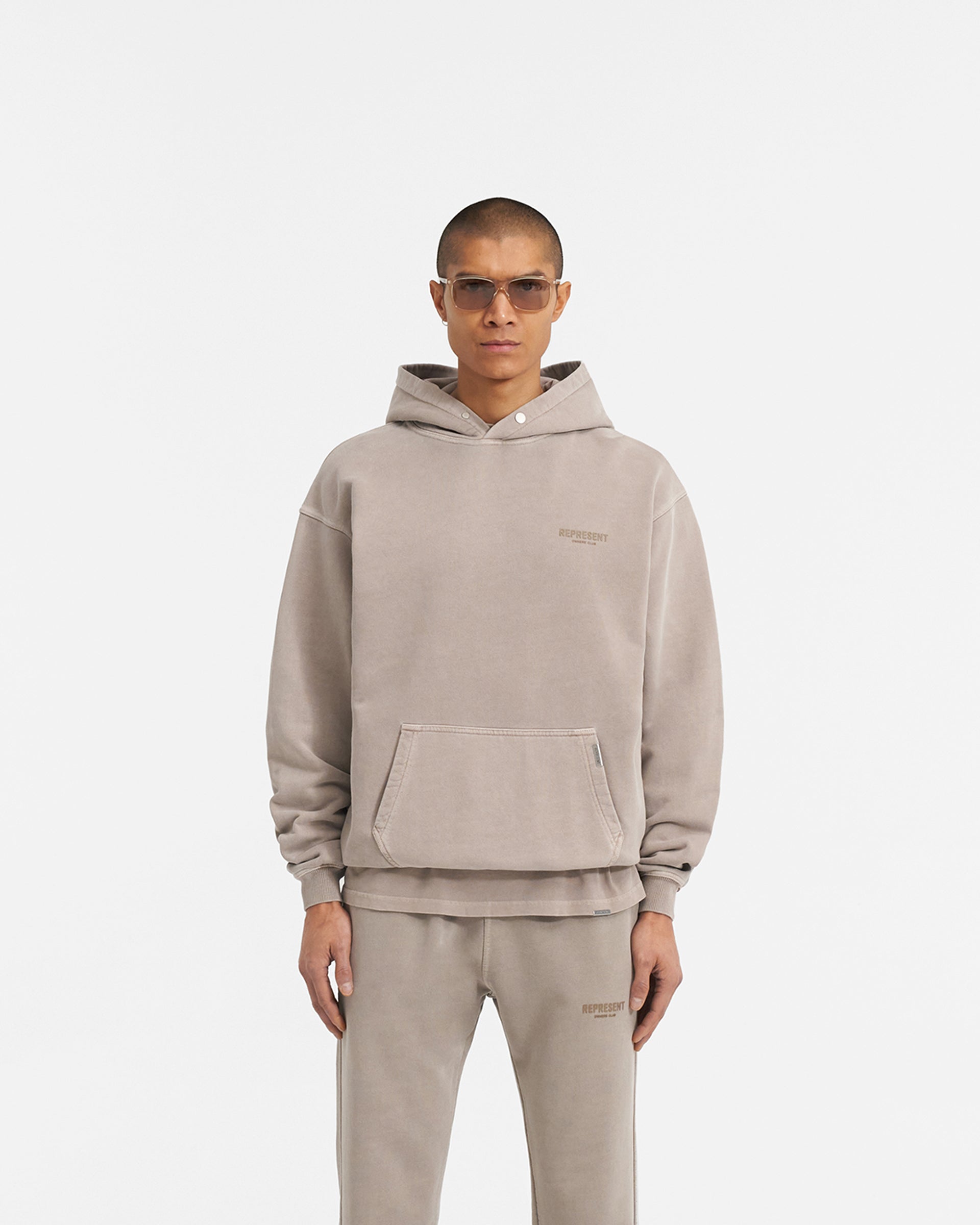 Represent Owners Club Hoodie - Premium Mushroom Color Pullover for Men & Women | Streetwear Fashion, Casual Wear, Gym & Lounge Comfort